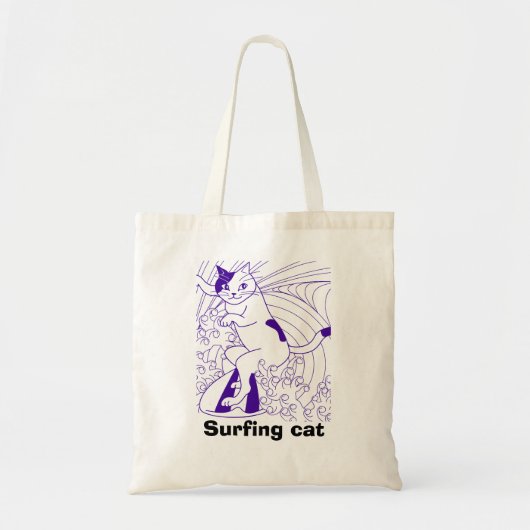 surfkat, kattenzomersurfer tote bag (Voorkant)