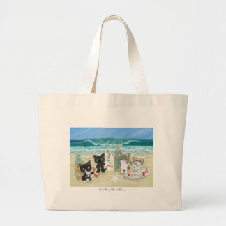 Surfkat op het strand (角 ク) ¥ grote tote bag