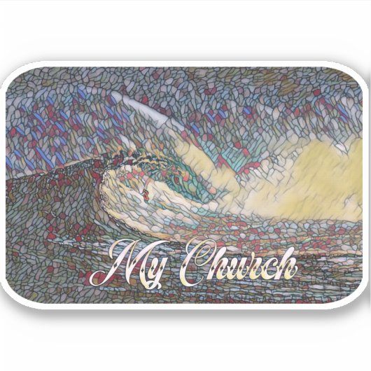 Surfkerk Sticker (Voorkant)