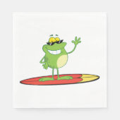 Surfkikker met zonnebril servet (Voorkant)