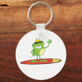 Surfkikker met zonnebril sleutelhanger (Voorkant)