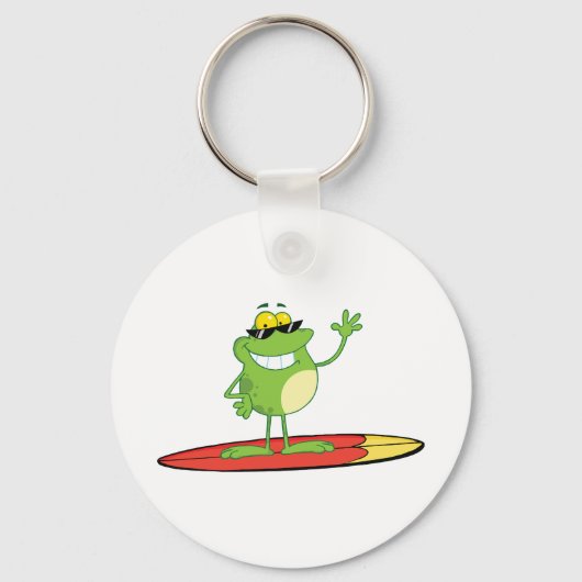 Surfkikker met zonnebril sleutelhanger (Achterkant)