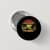 Surfkleding Surf Sunset Beach Palm Tre Ronde Button 3,2 Cm (Voorkant /achterkant)