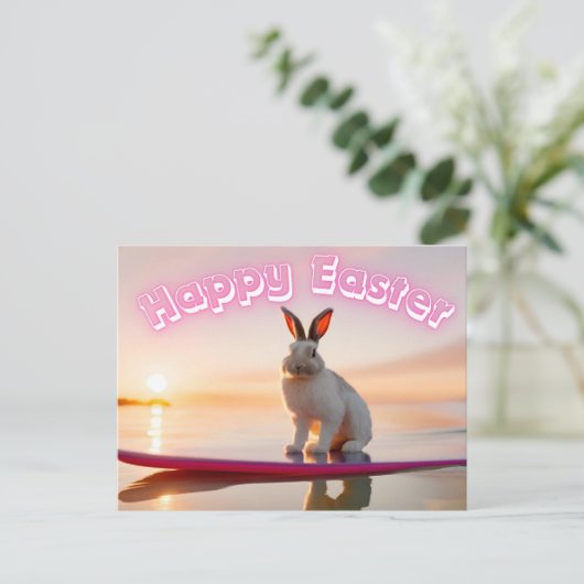 Surfkonijn Briefkaart (Staand voorkant)