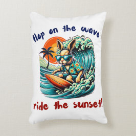 Surfkonijn met zonnebril onder de golven van de zo accent kussen