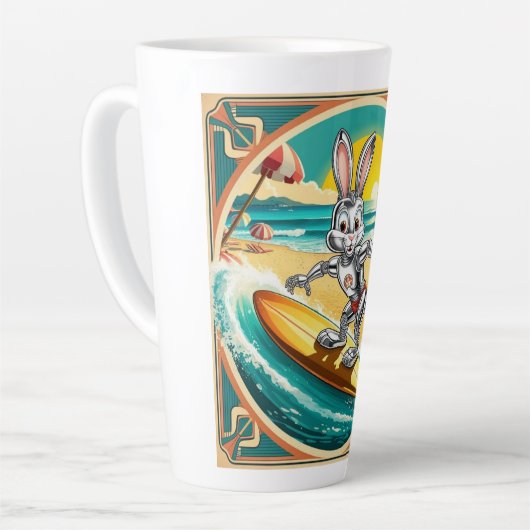 surfkonijn: voordeelbeelden latte mok (Linkerhoek)