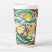 surfkonijn: voordeelbeelden latte mok (Voorkant)