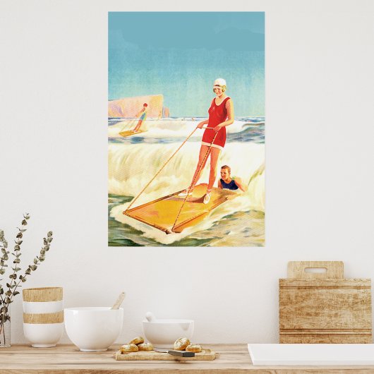 surfkunst deco poster (Keuken)