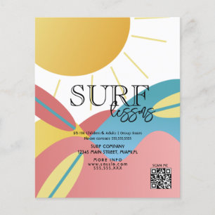 Surfles voor volwassenen kinderen bedrijf flyers