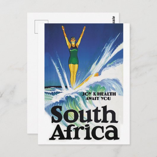 Surfmeisje in Zuid-Afrika Briefkaart (Voorkant / Achterkant)