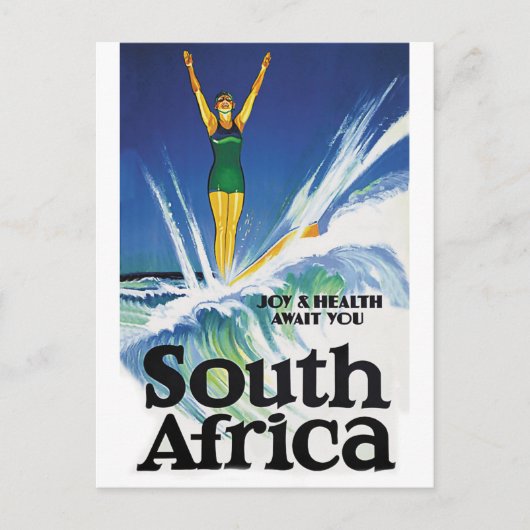 Surfmeisje in Zuid-Afrika Briefkaart (Voorkant)