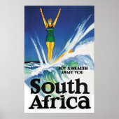 Surfmeisje in Zuid-Afrika Poster (Voorkant)