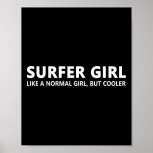 Surfmeisje Surfmeisje Grappige Surfmeisje Poster
