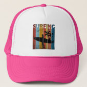 SURFMEISJE TROPISCHE ZOMER TRUCKER PET (Voorkant)