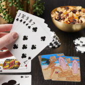 SURFMEISJES VECHTEN POKERKAARTEN (Insitu)