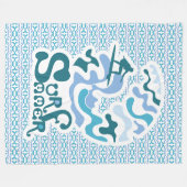 SURFMMER ANGELA SURF BY MASANSER PIXELAT FLEECE DEKEN (Voorkant (Horizontaal))