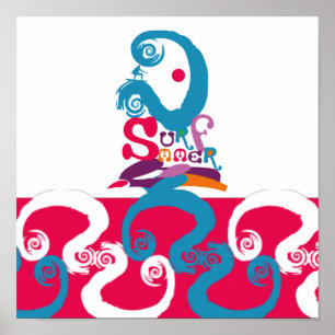SURFMMER ANGELA SURF DOOR MASANSER PIXELAT POSTER
