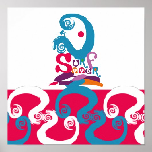 SURFMMER ANGELA SURF DOOR MASANSER PIXELAT POSTER (Voorkant)