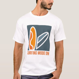 Surfmodus op surfer t-shirt