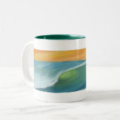 surfmok tweekleurige koffiemok (Voorkant links)