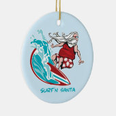 Surf'n Santa Keramisch Ornament (Rechts)
