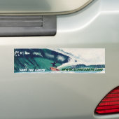 Surfoceaansurfer Bumpersticker Art (Op auto)