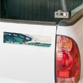 Surfoceaansurfer Bumpersticker Art (Op Truck)