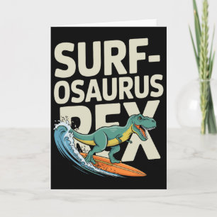 Surfosaurus Rex Grappige Surfende Dinosaurus  Kaart