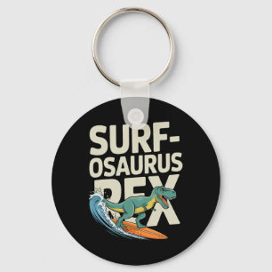 Surfosaurus Rex Grappige Surfende Dinosaurus  Sleutelhanger