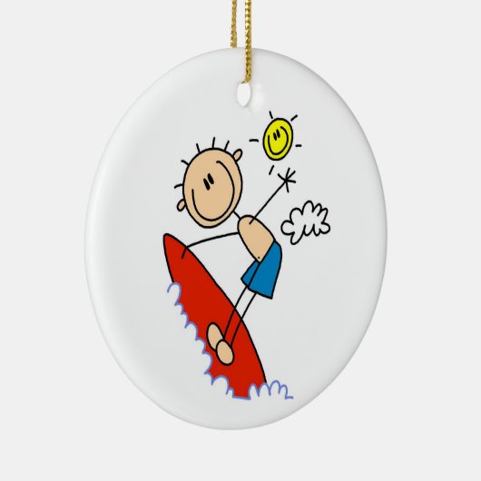 Surfpadfiguur Keramisch Ornament (Rechts)