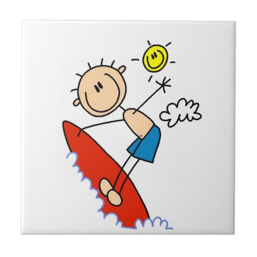 Surfpadfiguur Tegeltje (Voorkant)