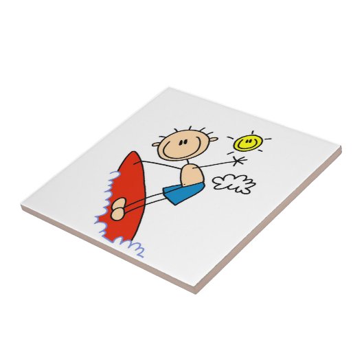 Surfpadfiguur Tegeltje (Zijkant)