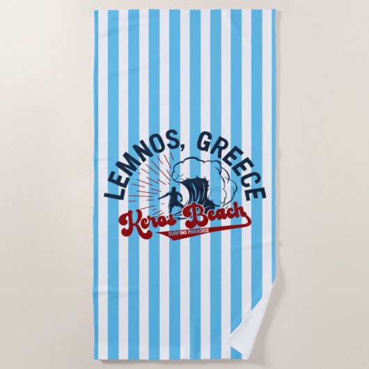 Surfparadijs: Keros Beach, Lemnos, Griekenland Strandlaken (Voorkant)