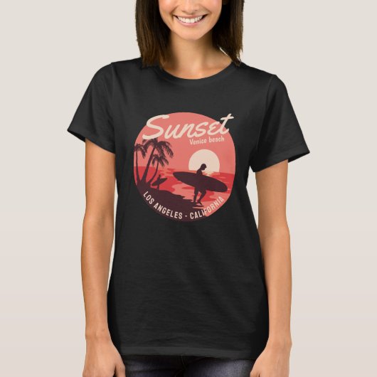 Surfparadijs zonsondergang T-shirt (Voorkant)
