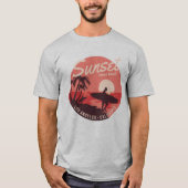 Surfparadijszonsondergang T-shirt (Voorkant)