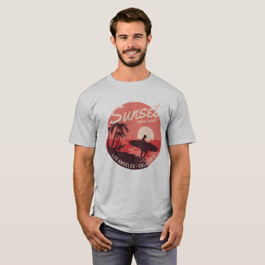 Surfparadijszonsondergang T-shirt (Voorkant volledig)