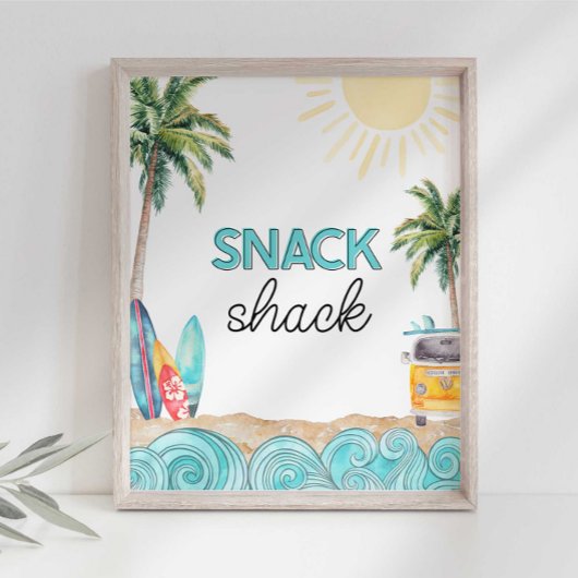 Surfparty Snack Shack Bord Foto Afdruk