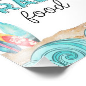 Surfparty Voedsel Tafelbord Foto Afdruk (Hoek)