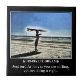 Surfpirate Dreams Motivation Tile Tegeltje (Voorkant)