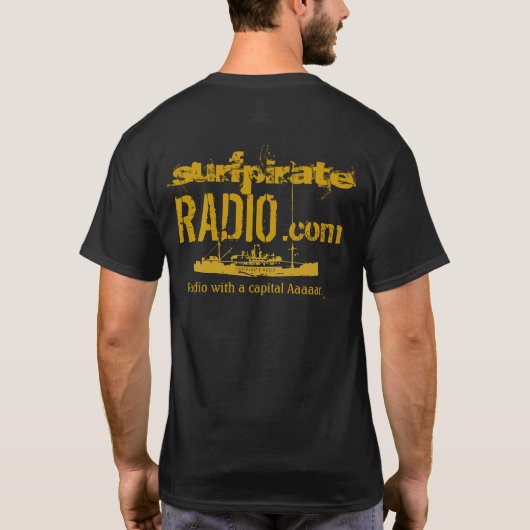 surfpirateRADIO dot com T-shirt (Achterkant)