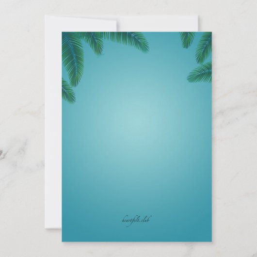 Surfplaneuitnodigingen van de Beach Party Kaart (Achterkant)