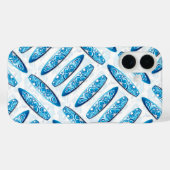 Surfplank blauw patroon Case-Mate iPhone case (Achterkant (horizontaal))
