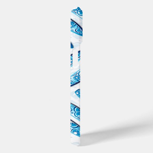 Surfplank blauw patroon Case-Mate iPhone case (Achterkant / Rechts)