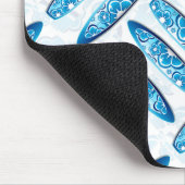 Surfplank blauw patroon muismat (Hoek)