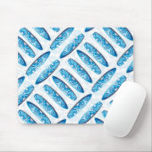 Surfplank blauw patroon muismat (Met muis)