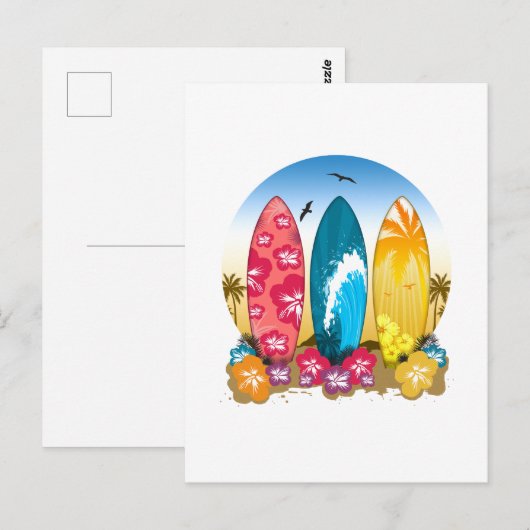 Surfplank Briefkaart (Voorkant / Achterkant)