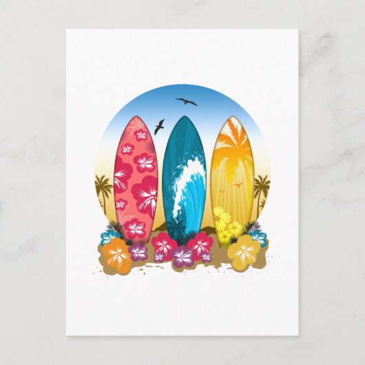 Surfplank Briefkaart (Voorkant)