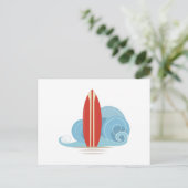 Surfplank Briefkaart (Staand voorkant)