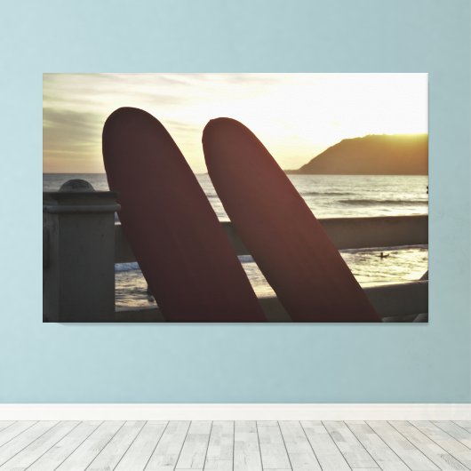 Surfplank Canvas Afdruk (Insitu (Houten vloer))