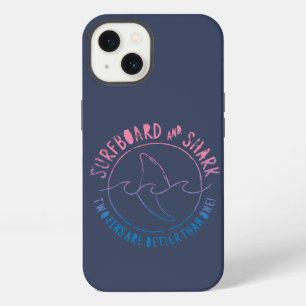 Surfplank En Haai Grappige Surfer Surfen Zomer iPhone 13 Hoesje